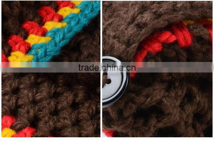 Mens Barbarian Knit Mustache Cap Beard Mask Hat detachable beard beanie hats