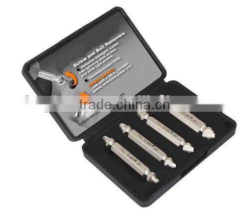 4pc Damaged Screw Extractor Use With Any Drill As Seen On TV/ Bolt & Screw Extractor Set
