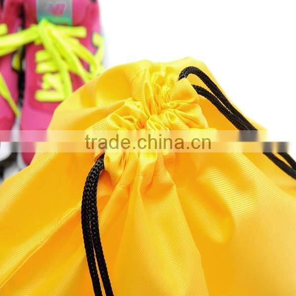Recycled 210d Polyester Backpack Sport Cute Drawstring Bag for Kids