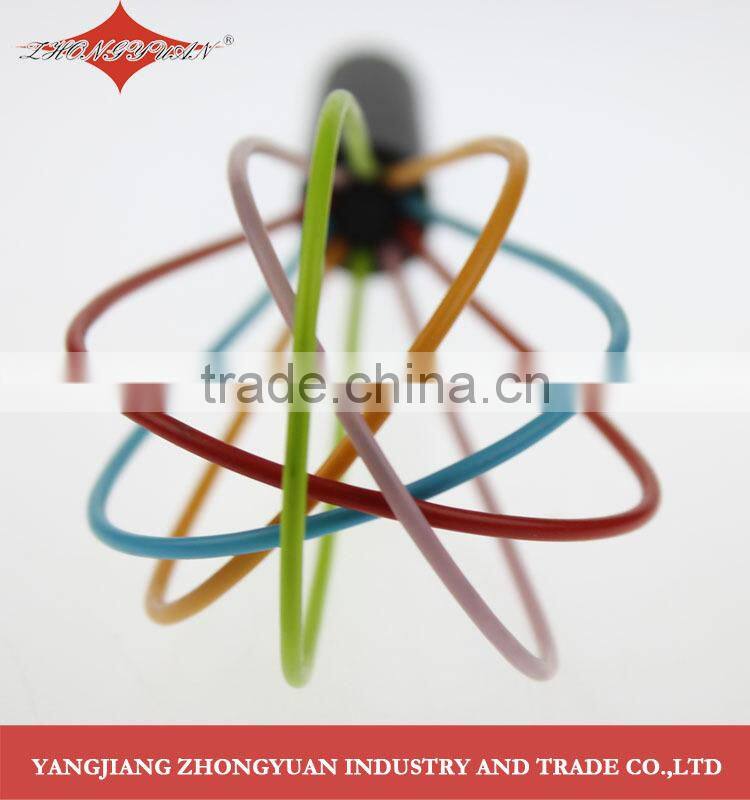 9.5-inch colorful silicone coated wires egg whisk with black plastic handle