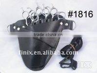 High Quality 5 pairs of scissors Leather Scissor Bag