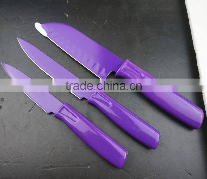 52008 5pcs non-stick knife with abs handle
