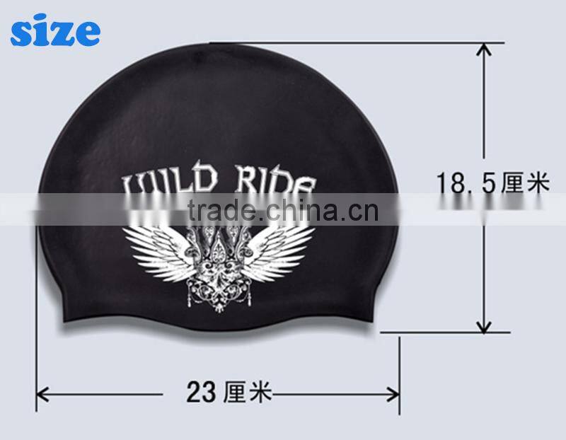 animal print silicone swimming cap,swimming costume