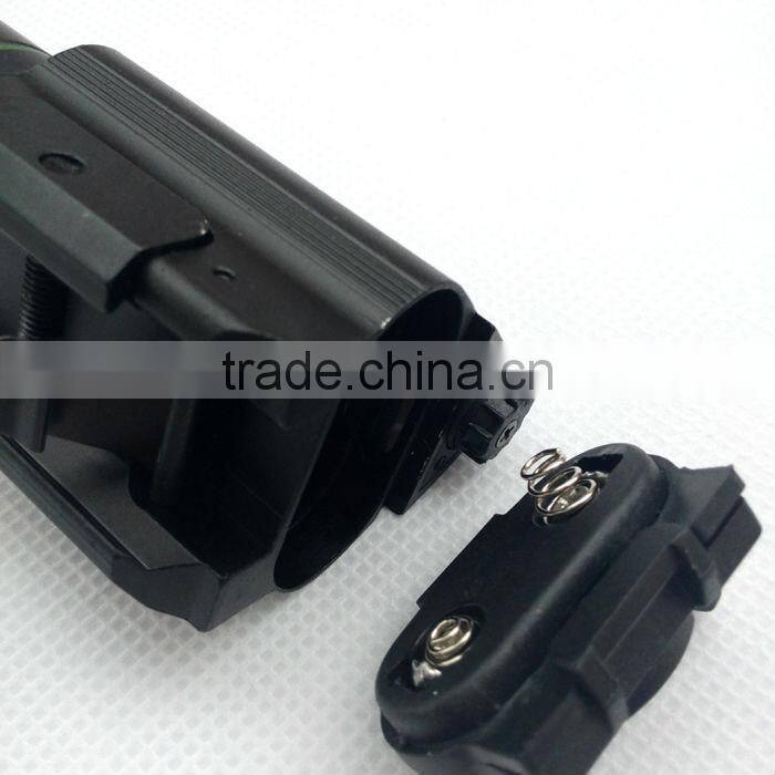 Tactical hunting green laser sight and 200 lumen CREE Q5 LED light combo with strobe laser