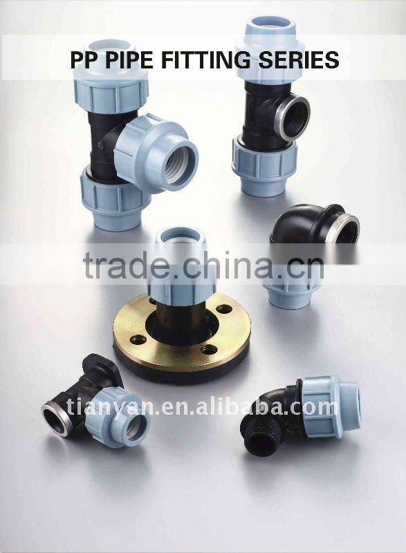 PP COMPRESSION FITTING REDUCING COUPLING