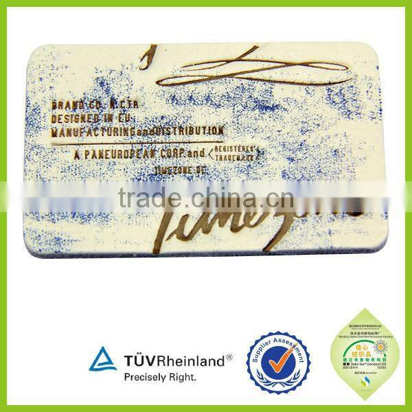 High Quality leather seat patch, debossed PU/genuine leather wholesale leather patch