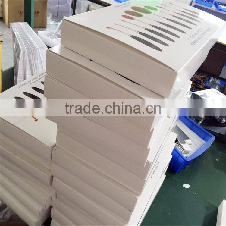 alibaba hot sell High Quality customized logo design 10pcs oval makeup brush