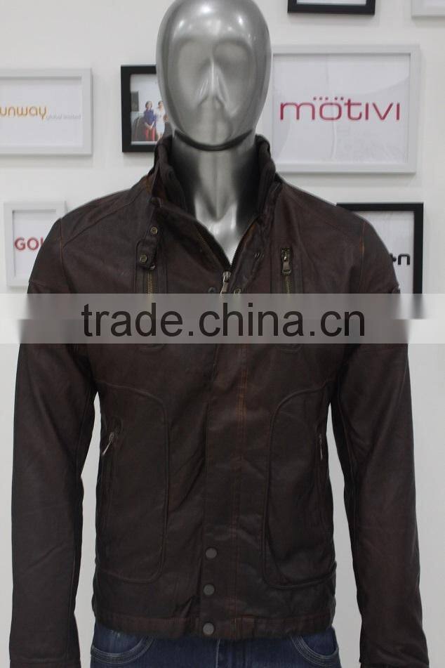 ALIKE winter jacket men pu leather jacket fashion jacket