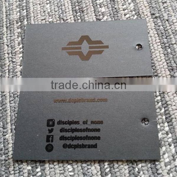 2016 Spot UV jeans hang tags swing tags with high quality
