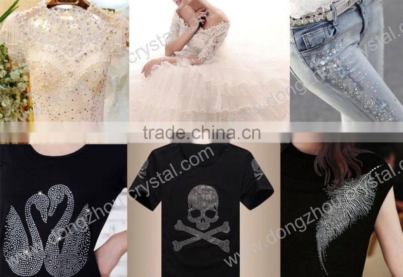 Machine cut flat back crystal DMC hot fix rhinestone