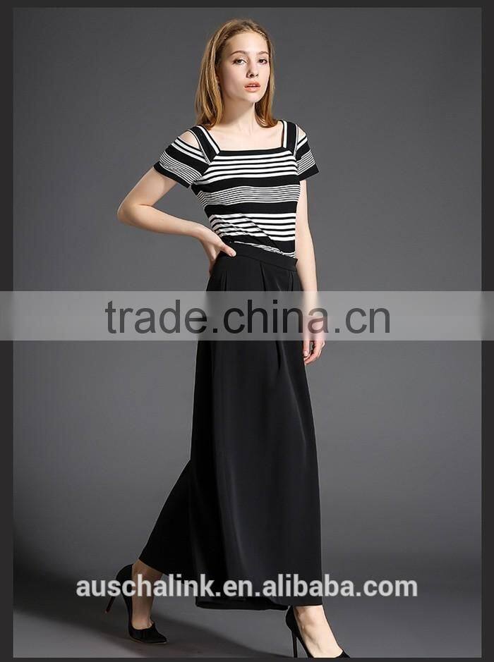 auschalink women elegant high waist loose dress pants customized