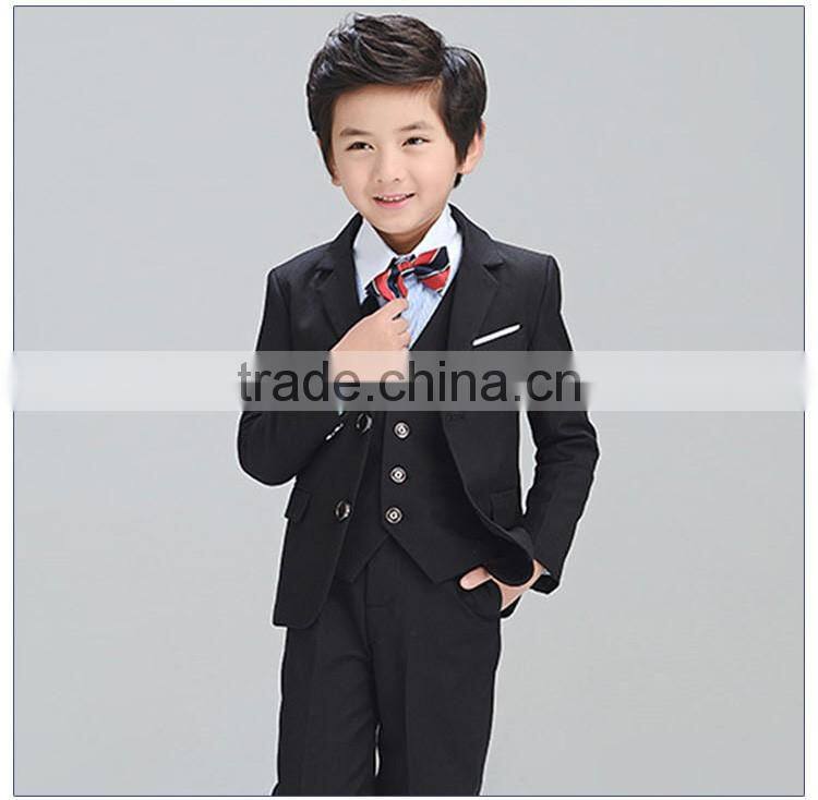 Bulk Stylish Design Black Kids Suit Include Coat And Pants