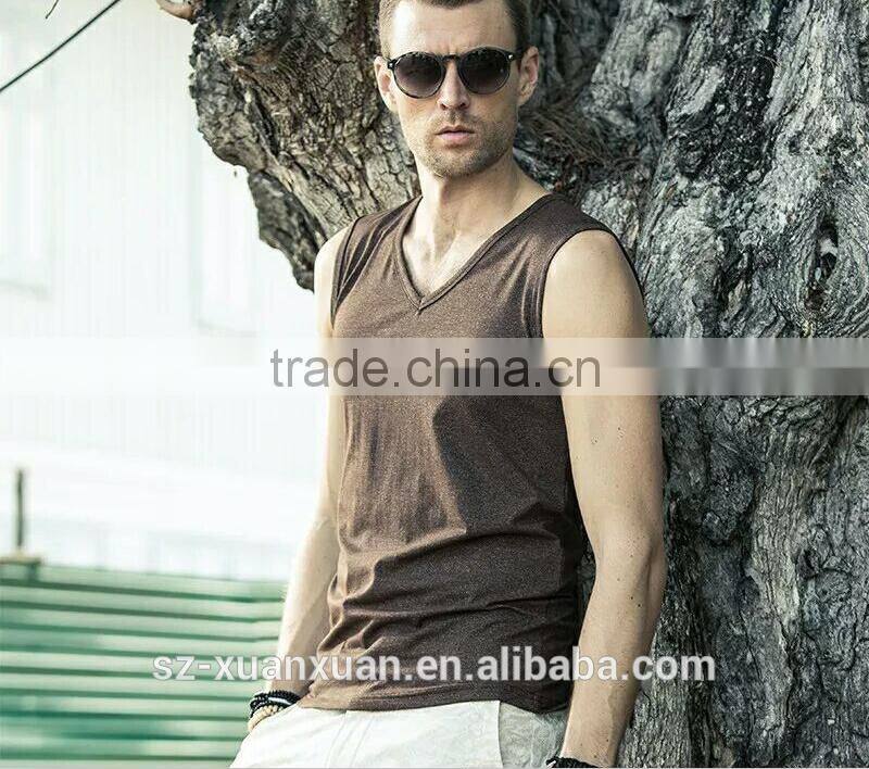 2016 Cheap Wholesale 100% Cotton Sports Vest Men