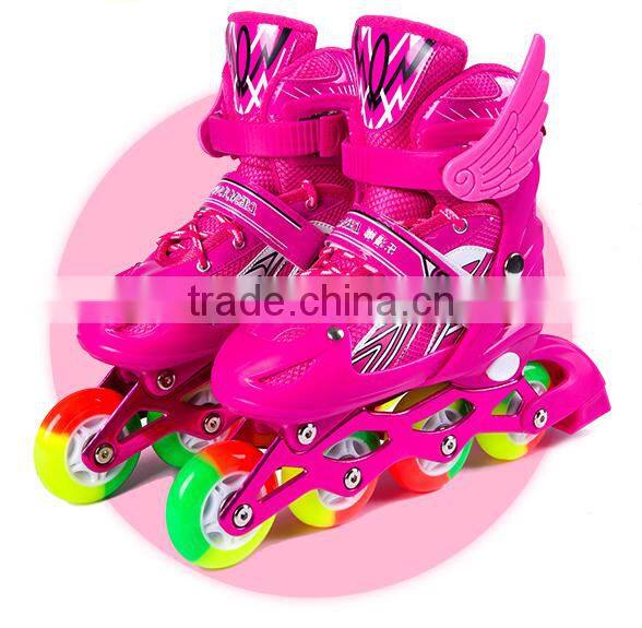 2017 adjustable skate flashing kids roller shoes wholesale