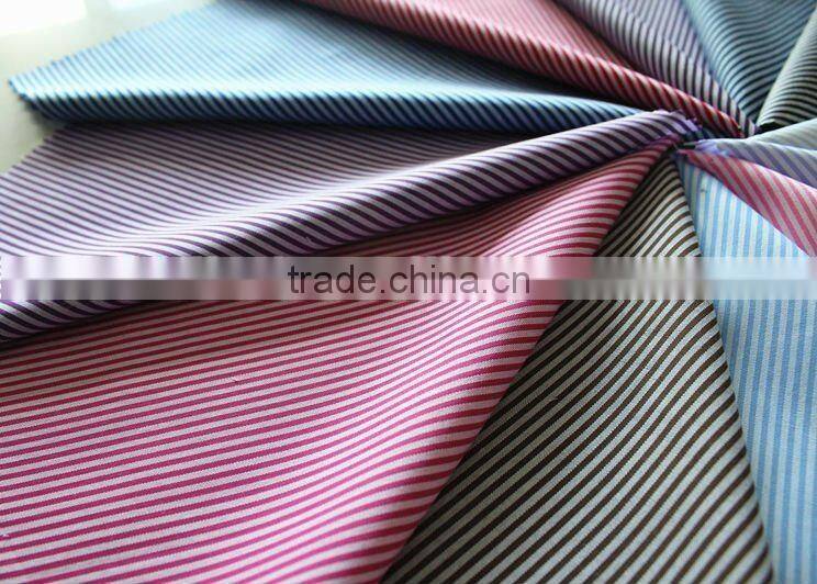 classic stripe cotton polyester shirting fabric 65 polyester 35 cotton fabric