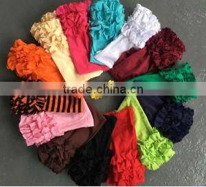 2017 Latest kids wear leggings custom cheap baby clothes cotton ruffle wholesale girl fashion jogger pants