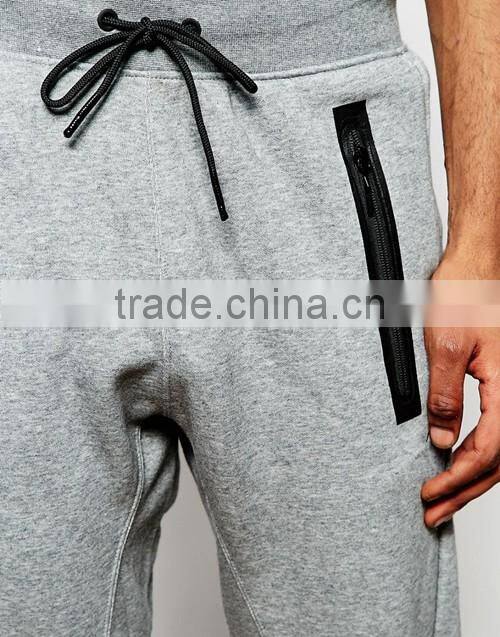 Wholesale mens grey blank slim fit sweat pants, jogger trousers/joggers custom