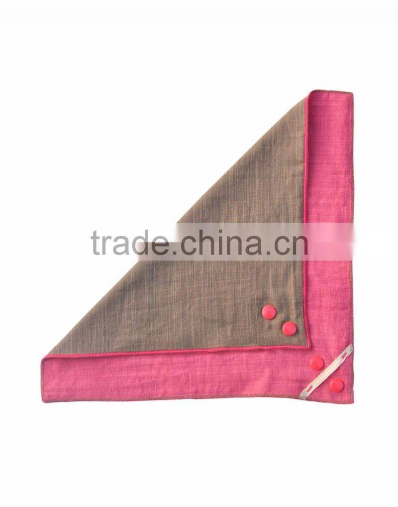 New Design Fashion Cotton Brown Baby Bandana Bibs Baby Girls Solid Bandana Drool Bibs