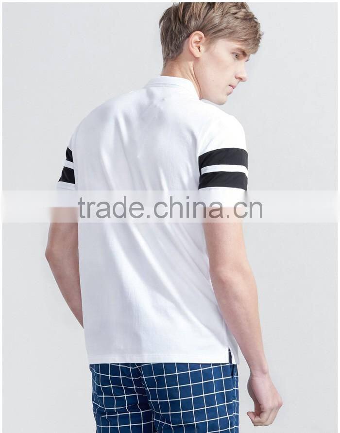 White stripe comfort polo shirt design with combination