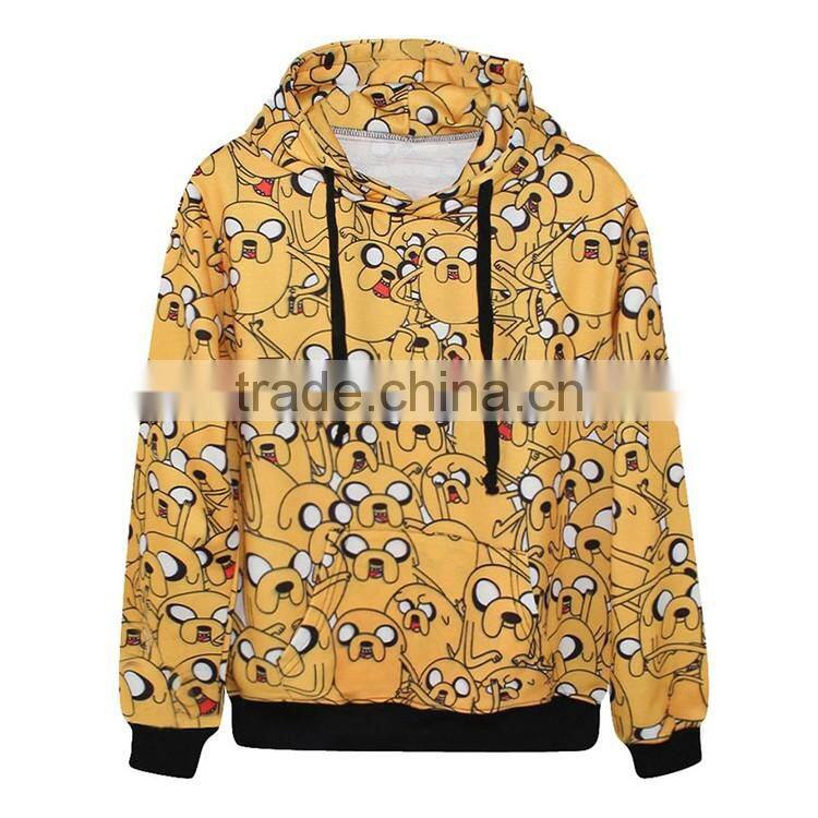 100% Polyester Cheap Wholesale 3D Sublimation Graphic Pullover Oversized Hoodie