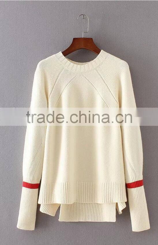 EY0879S New Fashion 2016 Women Irregular Knit Pullover Sweaters