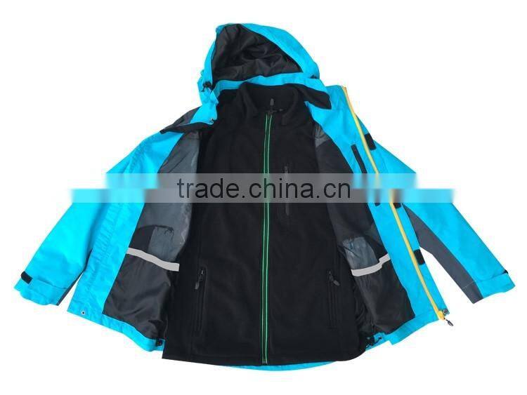 Women's waterproof and windproof fleece 3 in 1 jacket outdoor