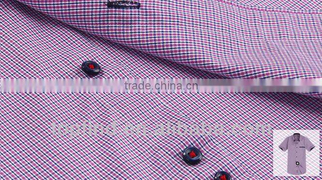 Fashion double button down collar fake pocket short sleeve shirt