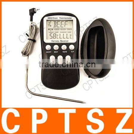 The new remote wireless BBQ grill meat taste select electronic thermometer alarm kitchen food thermometer