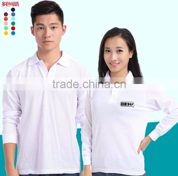 OEM Cheaper custom logo printing couple golf DIY polo T-Shirt