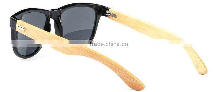 high quality cheap bamboo sunglasses PC frame AC smoke lenses sunglasses 1028