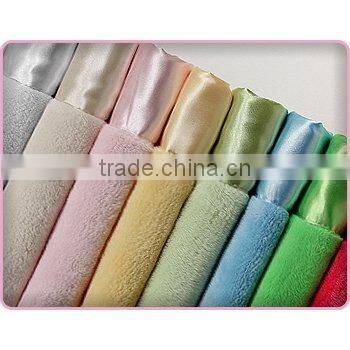 100% polyester satin baby blanket with applique embroidery