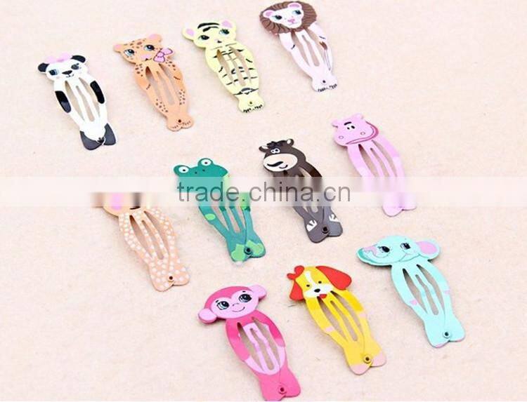 DIY Kids Hair Clips For Girls Animal Pattern Snap Barrette M7043006