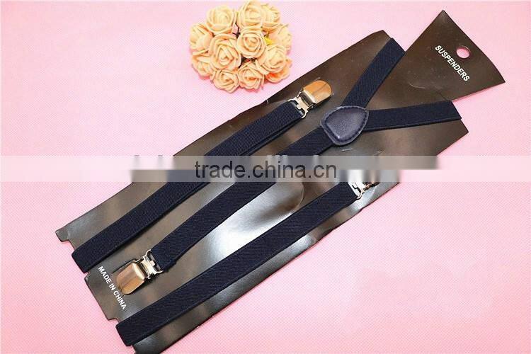 15 Colors 0.6 Inch Clip-on Suspenders Elastic Y-Shape Adjustable Braces