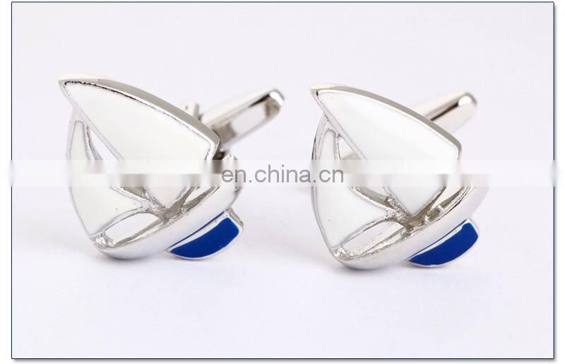 Sailing Ship Cuff link Silver Shirt Designer Cufflinks Men