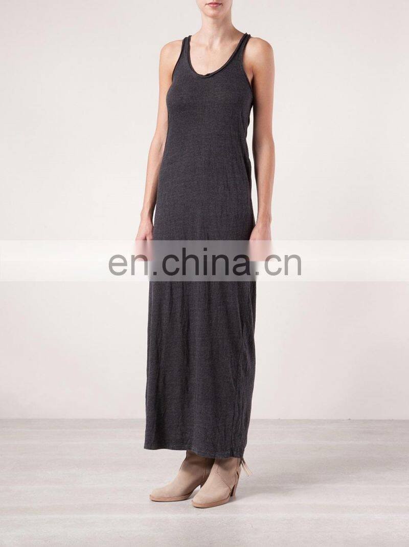CHEFON Tank long black maxi dress