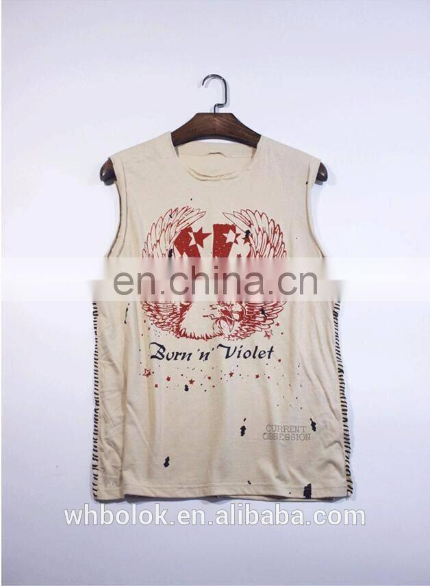 Mens cotton vest breathable summer sleeveless vest for men