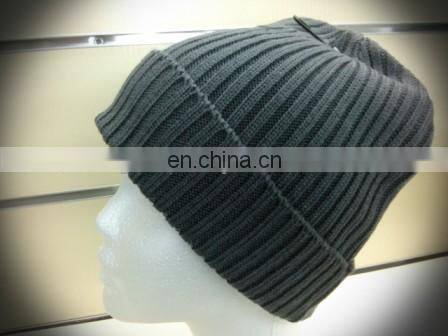 Cheap Wholesale Leather Patch Beanies, Custom Patch Winter Beanies Hat