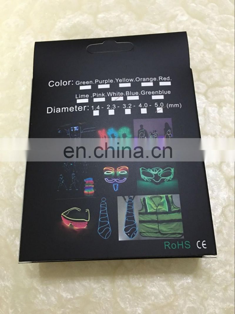 Car EL Wire with belt sound active flashing Kit Set