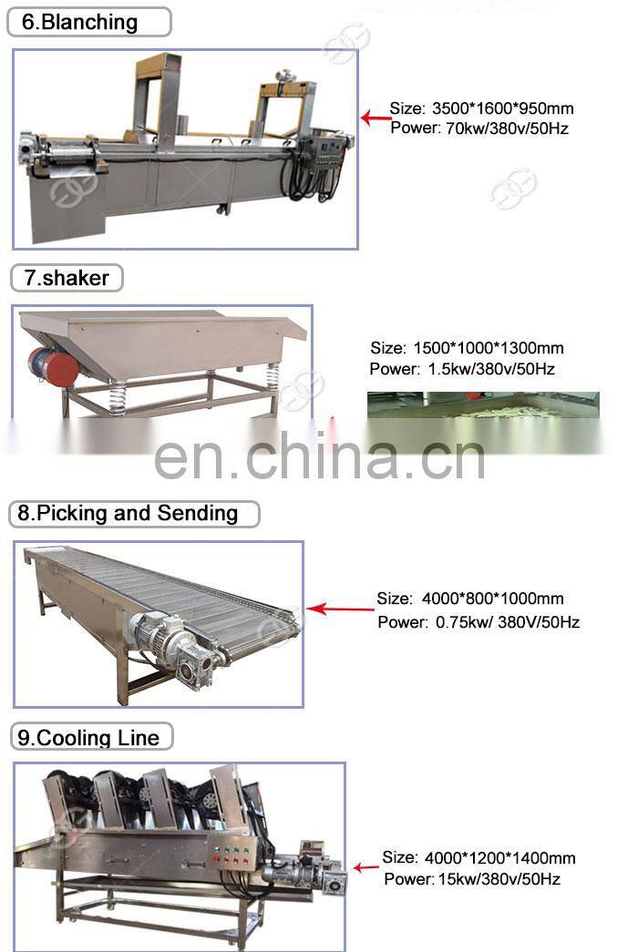 Fresh Frozen Full Automatic Potato Chips Making Machine Price