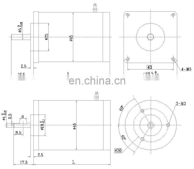Customizable High Speed Low Torque 12V 3000RPM Micro Brushed DC Electric Motor BMM362M3