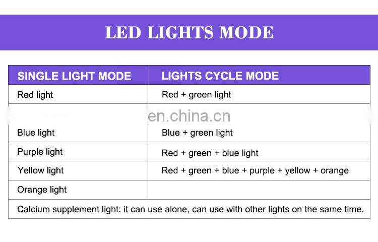 Foldable portable 7 color LED photon red blue acne removal skin rejuvenation spectrometer beauty equipment