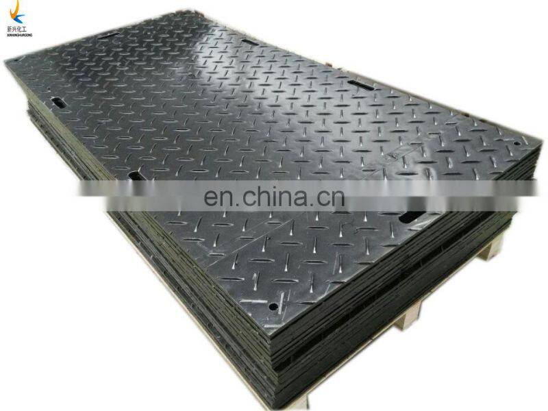 big mats 4x8 foot black high abrasion HDPE plastic track ground protection mat