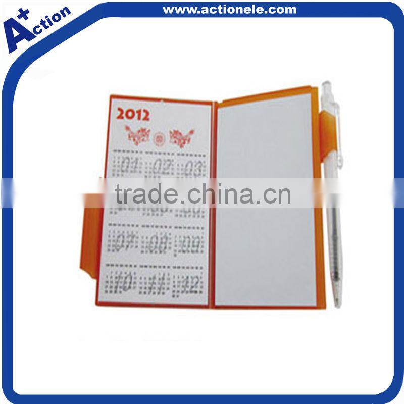 8 digit small calculator with notebook and pen