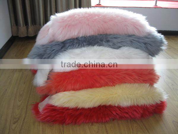Rug sheepskin rug colored