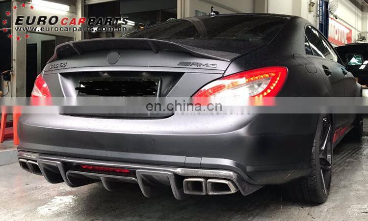 W218 trunk spoiler fit for MB CLS-class W218 CLS350 CLS550 sport package CLS63 to Ren style carbon fiber CLS63 spoiler