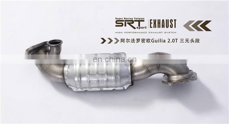 car exhaust for Alfa Romeo Giulia Stainless Steel Pipes catback with quad double tip