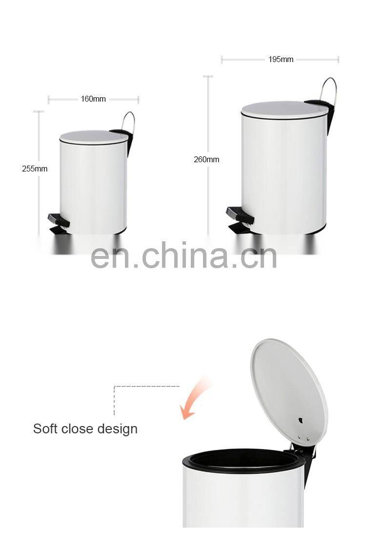 Dustbins for home making dustbin waste material with PP plastic inner bin stainless steel waste bin types of dustbin bathroom