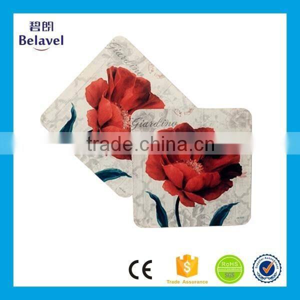 High quality cork drinking coaster printed custom MDF cork coaster