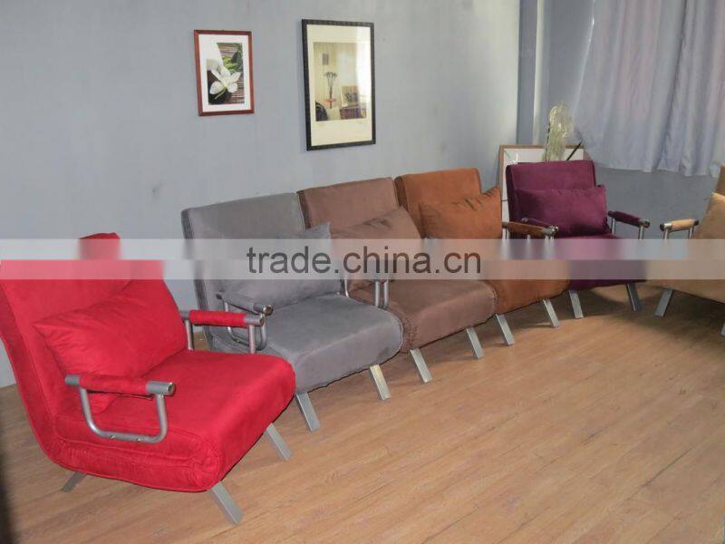 Modern Living Room Steel Structure Cheap Fabric Folding Futon Sofa Bed China Supplier