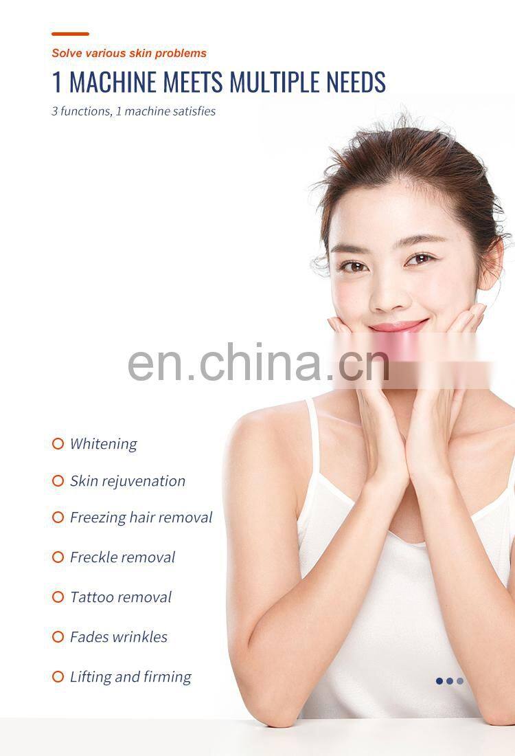 3 in 1 Multifunction Elight IPL RF ND Yag Laser hair removal machine tattoo removal machine